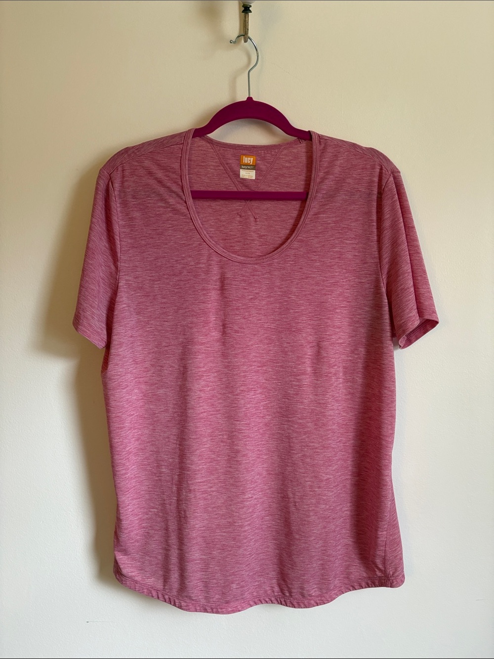 Lucy Women’s Short Sleeve Active/Running  Tee - Heather Rose Pink